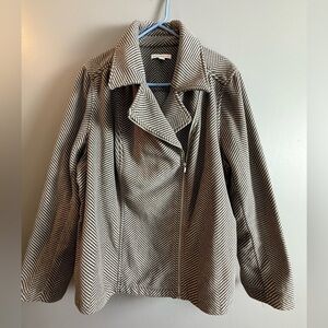 Isaac Mizrah Live! Vintage 90's Style Sz 2X Front Zip Fleecy Jacket 26" PTP